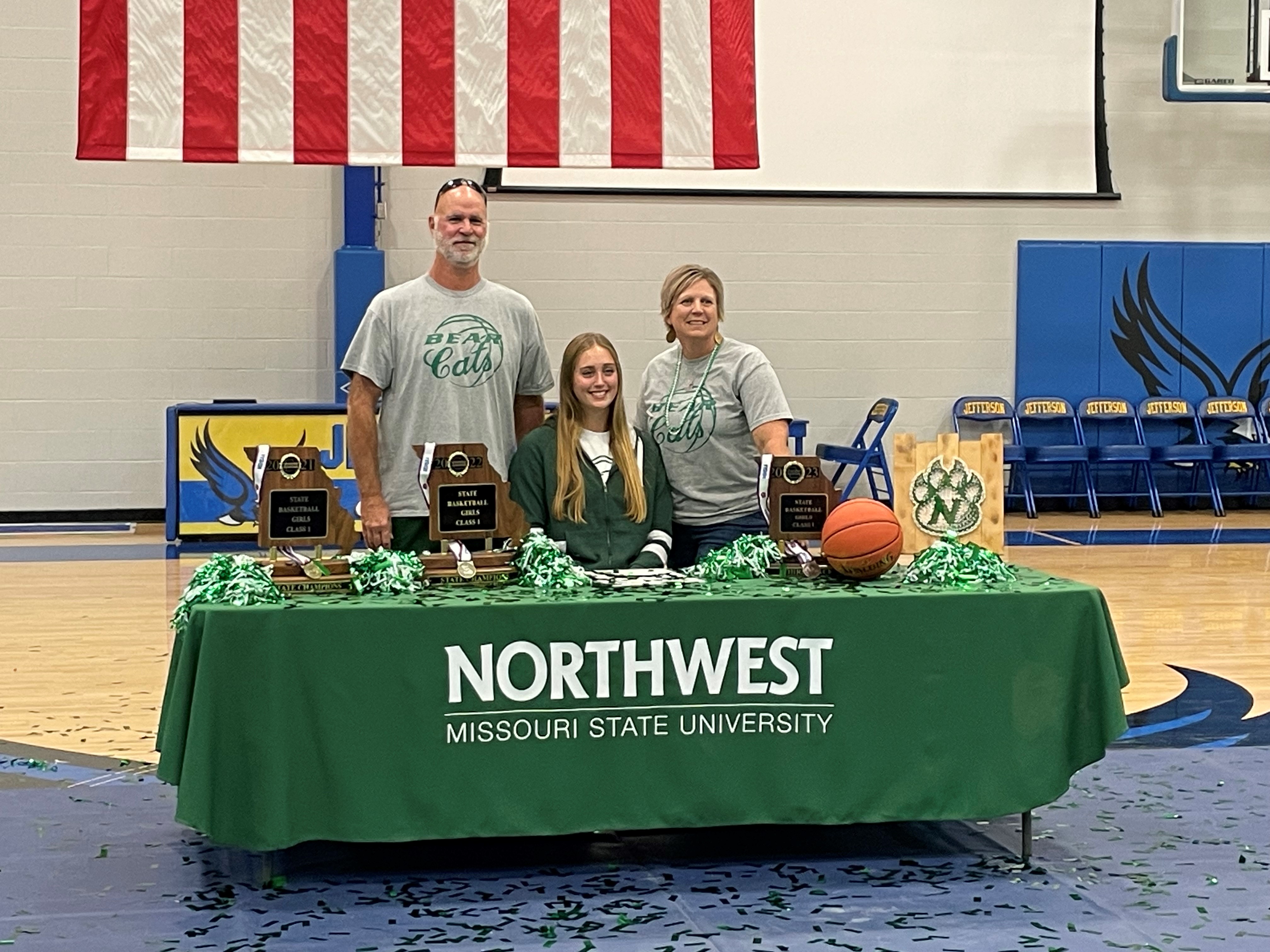 Maggie Collins signed her letter of intent to play basketball at Northwest Missouri State University