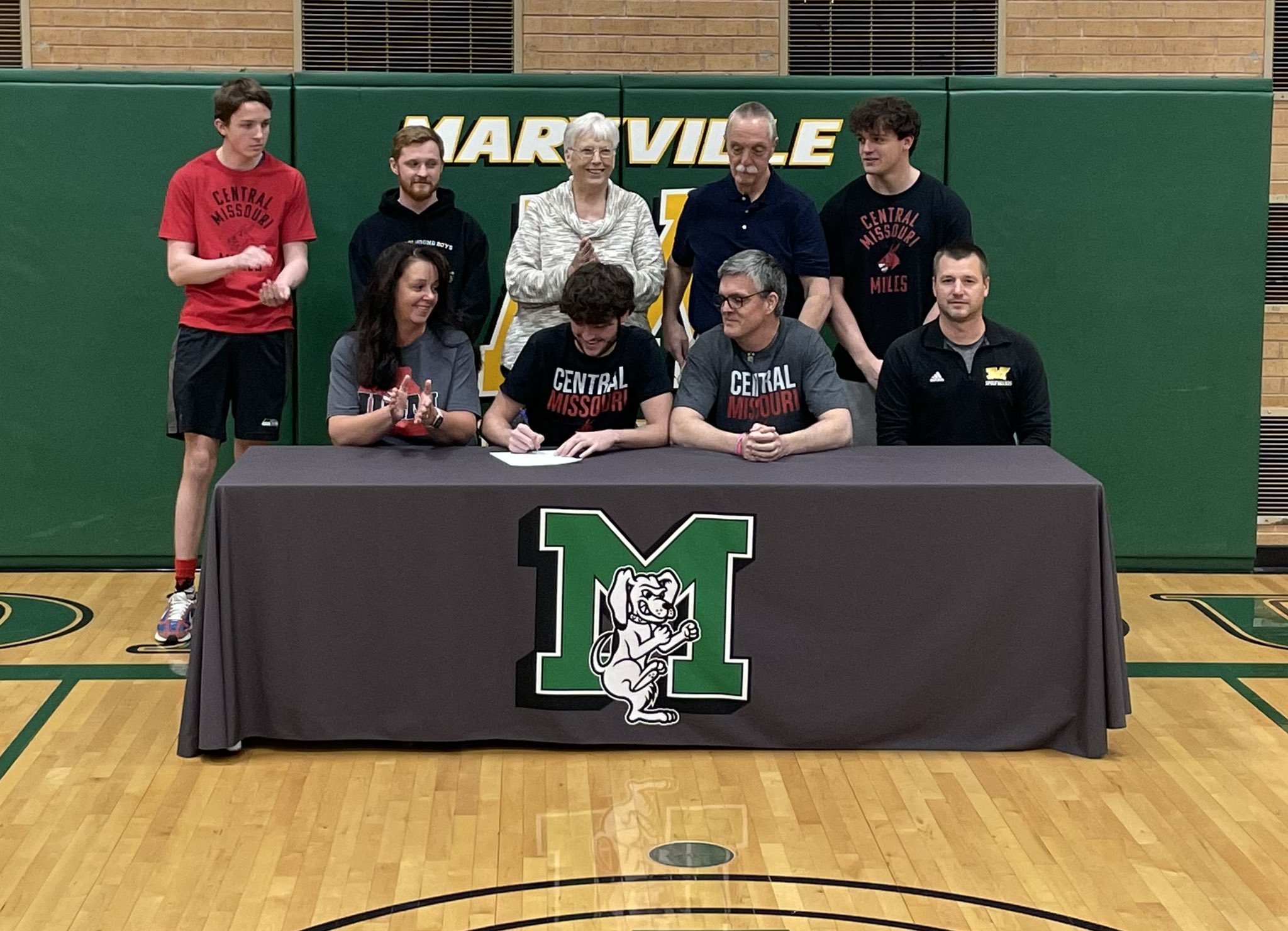 Keaton Stone signing his letter of intent Friday morning.