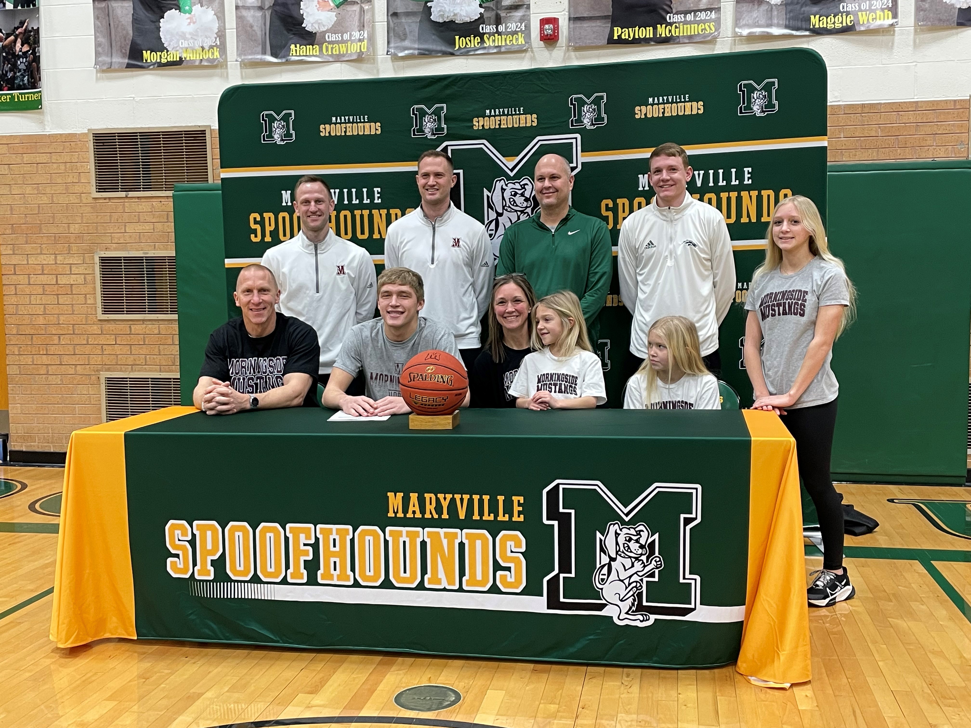 Derek Quinlin signed his letter of intent to play basketball at Morningside University.