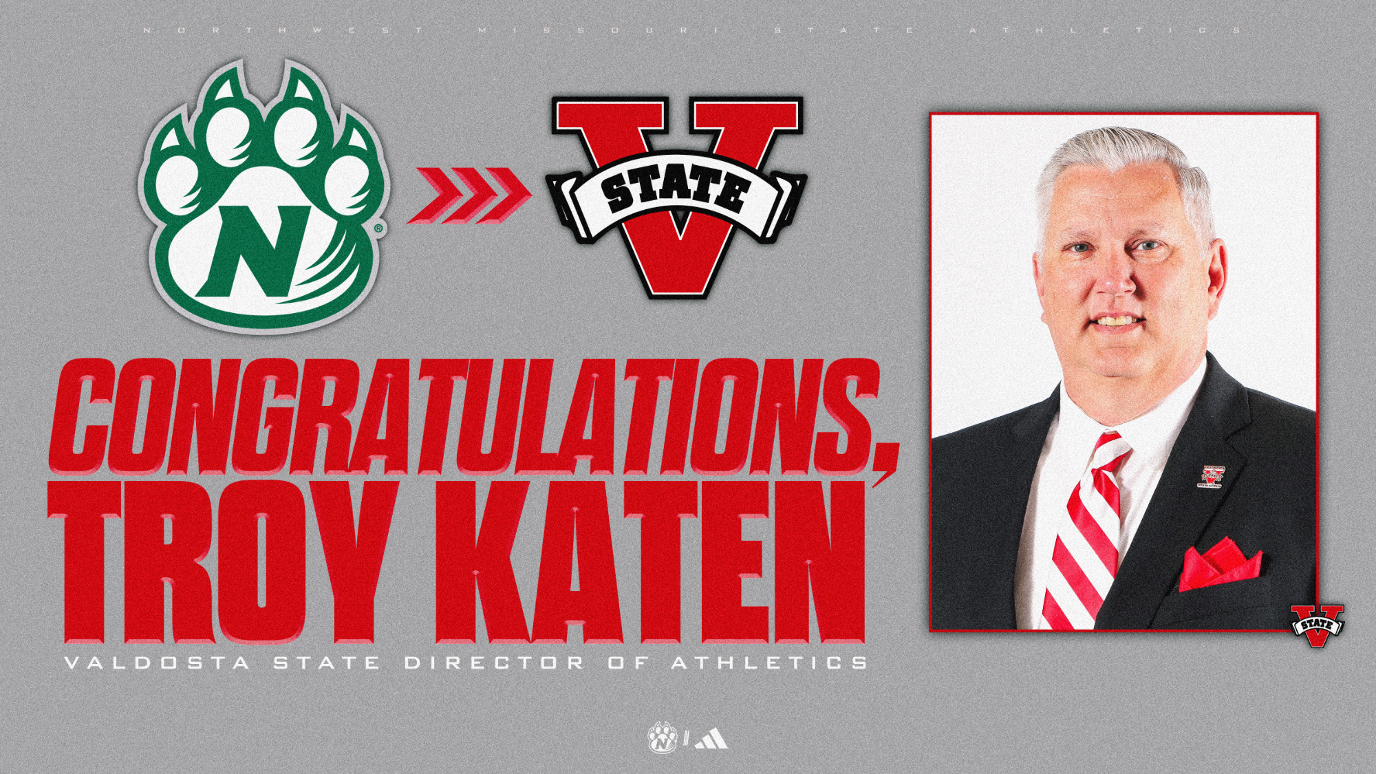 Northwest deputy AD Troy Katen will take over as director of athletics at Valdosta State University.