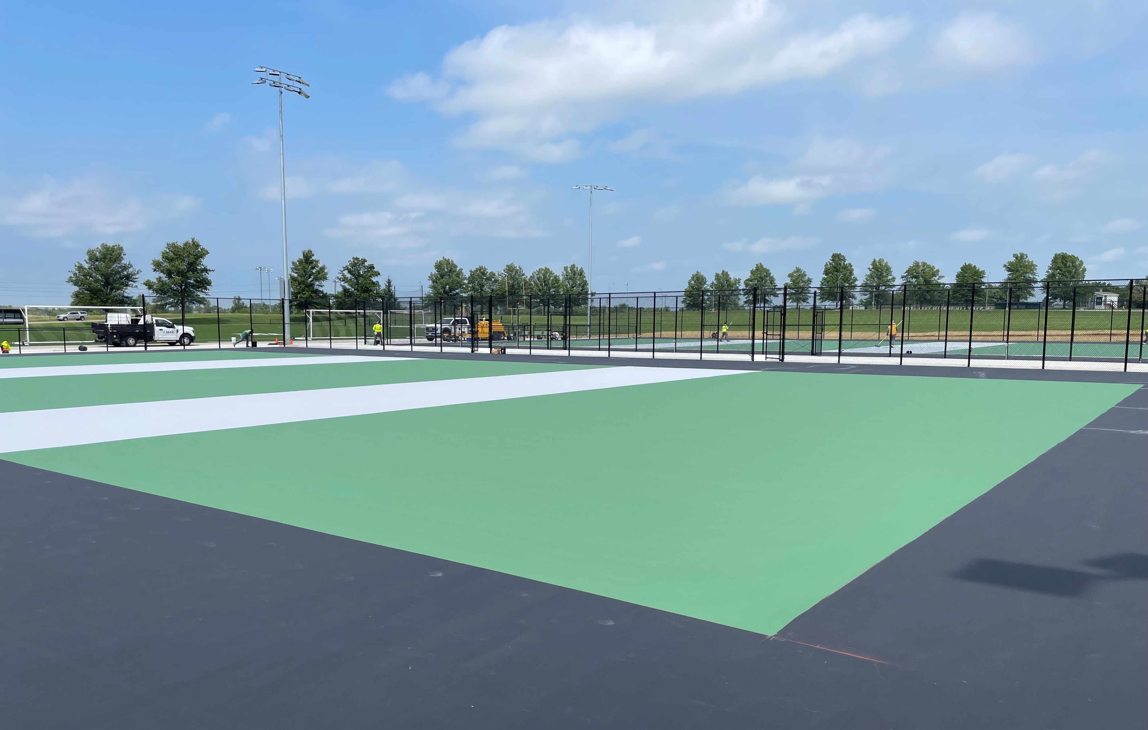 The courts at the Mark Rosewell Tennis Center are expected to be playable by next week.
