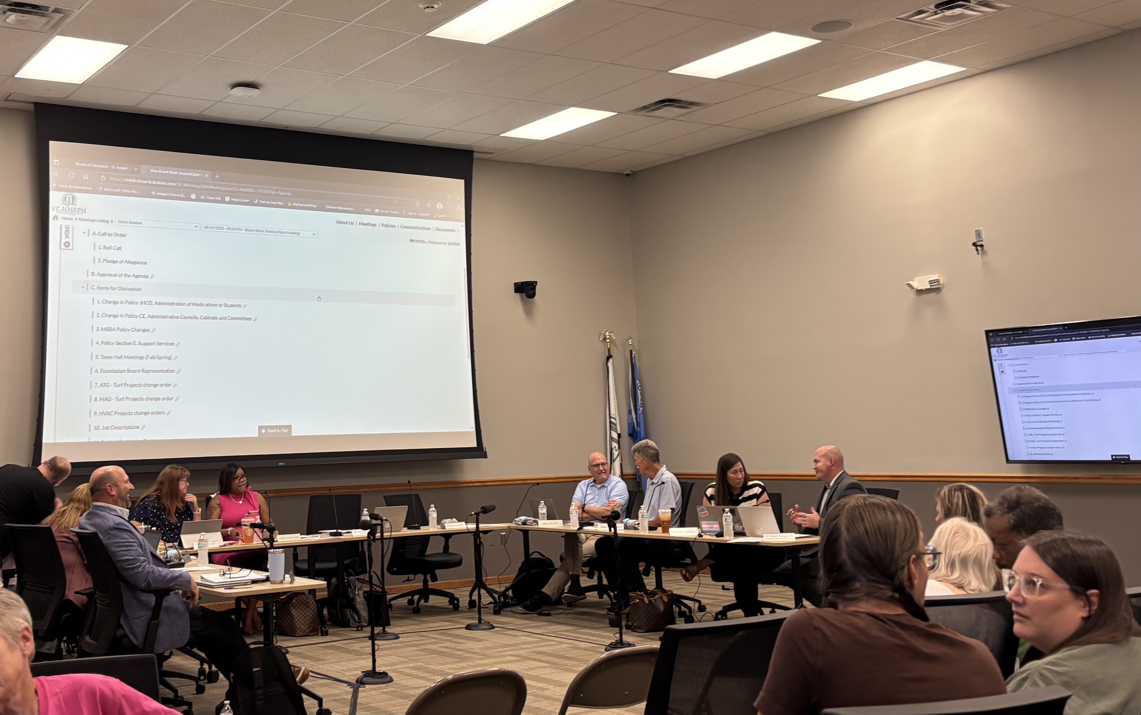 St. Joseph School Board meeting