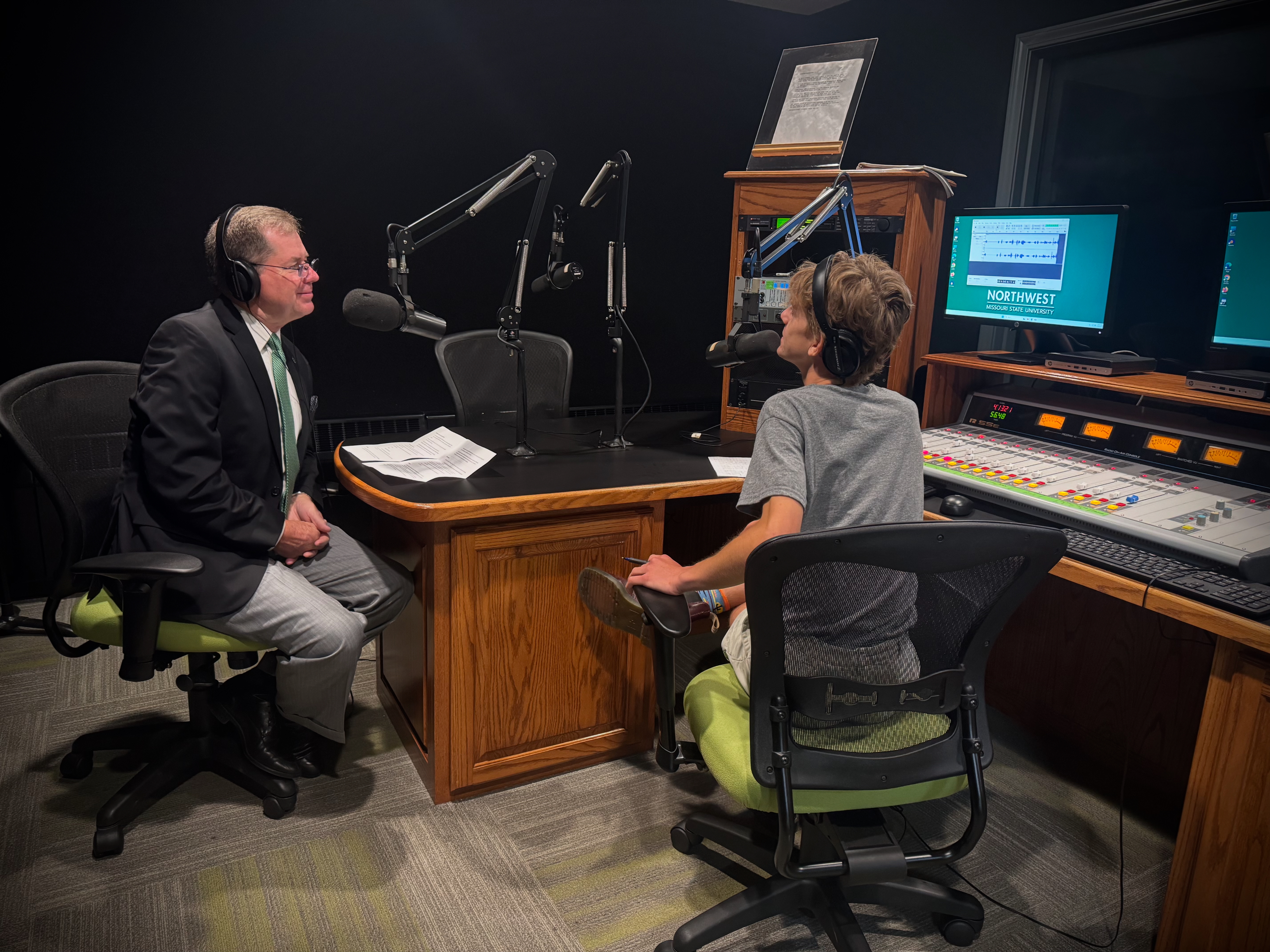 President Tatum and Gavin McGough in the studio 